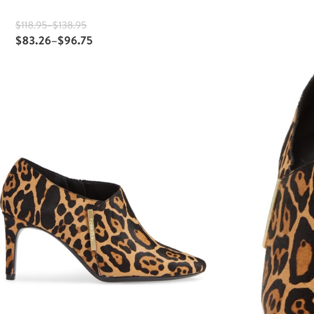 NEW Calvin Klein Leopard Booties